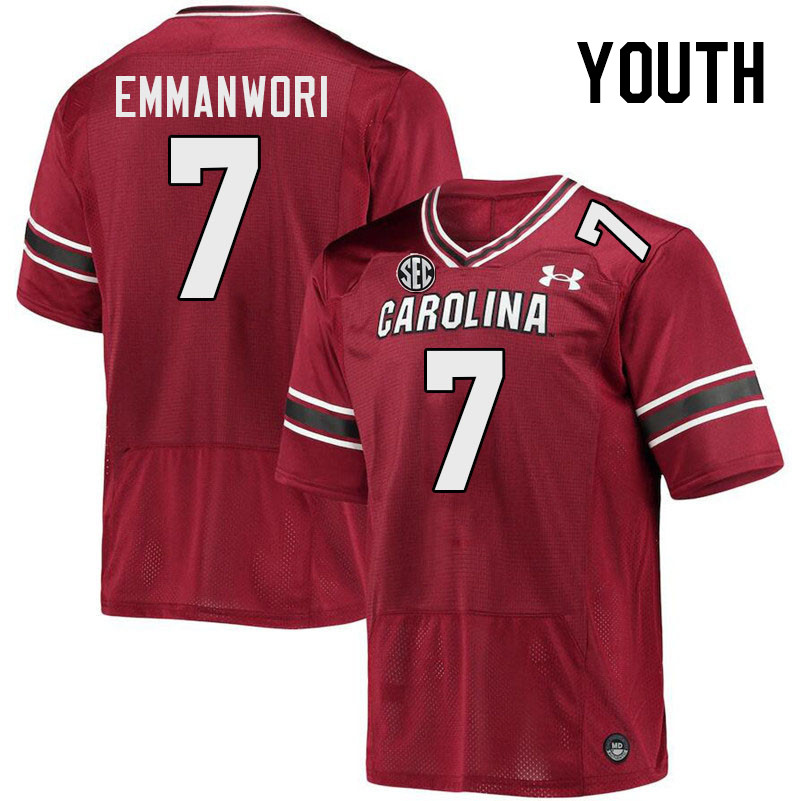 Youth #7 Nick Emmanwori South Carolina Gamecocks College Football Jerseys Stitched-Garnet